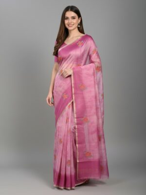 Kora Tissue Organza Embroidery Saree